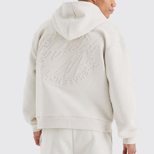 Nuevos conjuntos de pantalones ajustados con capucha de gran tamaño de alta calidad superior/último diseño de chándal transpirable con logotipo impreso en relieve para hombres - Product Image 6