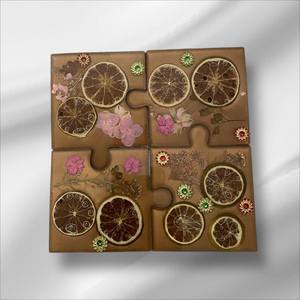 High Quality Classic <b>Resin</b> and Wood Coasters Set Epoxy <b>Resin</b> with Natural Wooden Edge Beautiful Artistic <b>Stone</b> Coasters - Product Image 4