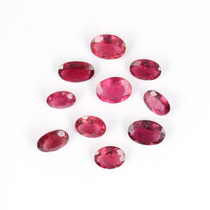 Alta calidad 100% rubelita Natural genuina corte facetado hecho a mano en forma ovalada piedra preciosa suelta piedra natal roja fabricación de joyas - Product Image 1