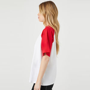 Camisetas de Verano para Mujer, Talla Grande, Cuello Alto, 100% Algodón Ecológico, Diseño Urbano con Estampado Puff, Estilo Oversize - Product Image 3