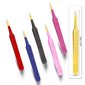 Pinzas para Extensión de Pestañas con Punta de Fibra Ultrafina de Precisión, Tipo A, para Aislamiento y Volumen - Product Image 2