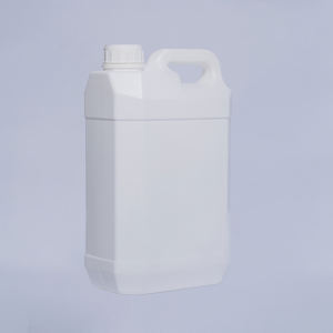 Bidón de Plástico de 5L, Recipiente de Embalaje Reforzado con Tapa de Rosca, Asa Portátil, Cubeta Plana para Productos Químicos - Product Image 3