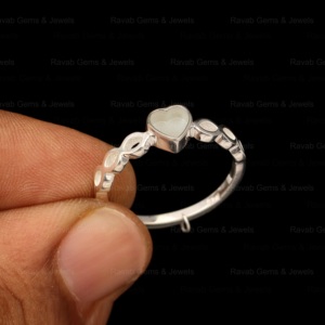 Anillo de ajuste de montaje Semi de plata 925 sólida de alta calidad medio infinito 5mm forma de corazón Base en blanco bisel resina cenizas recuerdo joyería - Product Image 2