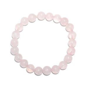 100% Natural 8 mm Rose Quartz Bead Crystal <b>Bracelet</b> 7 Inches Stone Stretch for Meditation Exclusive Meditation <b>Bangle</b> - Product Image 3