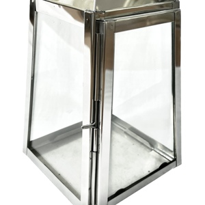 Most Popular Eco-friendly Handmade Stainless Steel Beveled Glass European Style Outdoor <b>Candle</b> <b>Lanterns</b> for Home Garden - Product Image 5