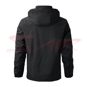 Premium Quality Custom Men's Long Sleeve Hooded Quilted Windbreaker <b>Jackets</b> Breathable Standard <b>Plus</b> <b>Size</b> Zipper Cotton Knitted - Product Image 3