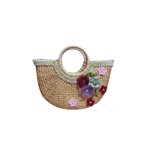 Bolsa de jacinto de agua Natural, bolso de verano hecho a mano, de vietnamita, superventas - Product Image 2