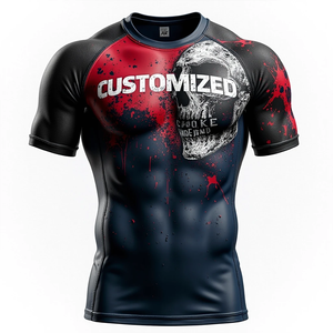 Get Custom MMA Get Custom Rash Guard con mangas completas y cortas y tejido de rendimiento transpirable kimono de jiu jitsu - Product Image 1