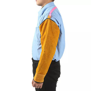 ปลอกแขนเชื่อมโลหะคุณภาพสูงสำหรับมืออาชีพ ทำจากหนังวัวแท้เย็บอย่างดี ป้องกันการเชื่อม ทนความร้อนและประกายไฟ - Product Image 4