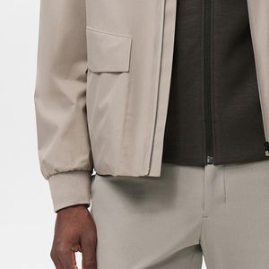 Vestes bomber pour hommes en tissu respirant, fermeture éclair OEM, prix bas, vestes pour hommes tendance, meilleur logo personnalisé imprimé 2026 - Product Image 3