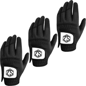 Custom Logo Cabretta Leather Sheepskin Anti-Slip Soft Breathable Full-Finger Hook Loop Closure Men's Golf <b>Gloves</b> Sports Sports - Product Image 2