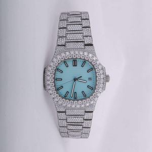 นาฬิกากลไกเพชรคุณภาพสูง VVS Moissanite สำหรับผู้ชายหรูหราสไตล์ฮิปฮอปสไตล์ไอซ์เอาท์แฟชั่นใหม่ - Product Image 1