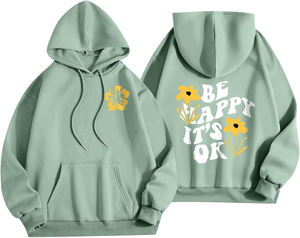 Sweat-shirt surdimensionné en coton épais de haute qualité avec impression 3D en relief, 300 à 500 g/m², broderie personnalisée du logo, sweats de luxe pour femmes - Product Image 2