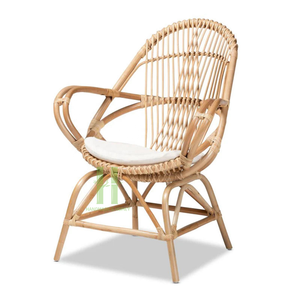 Chaises longues modernes en rotin pour salle de cuisine Fauteuil en osier Collection de meubles en rotin artisanal HNH pour 2024 - Product Image 1