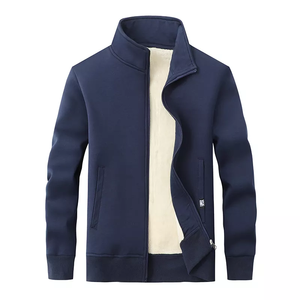 Fabrication en gros de vêtements d'extérieur d'hiver, veste en polaire chaude pour hommes, veste décontractée de haute qualité, logo brodé personnalisé, fermeture éclair pour hommes - Product Image 3
