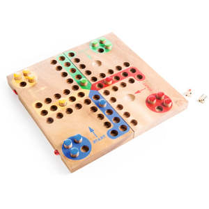 Juego de Ludo de Viaje de Madera Prisma Designs, Hecho a Mano, Madera Duradera, Ecológico, Diseño Moderno, Tablero de Juego con Clavijas Internas - Product Image 6