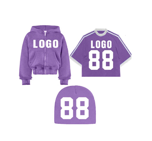 Top qualité Boxy chemise sweat à capuche surdimensionné vêtements de rue marque pleine strass décoration Logo personnalisé pull coton mélangé - Product Image 6