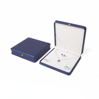 Boîte de présentation de bijoux de luxe personnalisée en cuir PU, avec élastiques, pour rangement de colliers, bagues et boucles d'oreilles en forme de cône, idéale pour les voyages