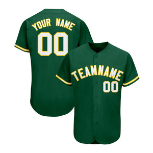 Maillot de baseball personnalisé en polyester 100% lourd, imprimé en sérigraphie, tissu respirant et à séchage rapide, taille plus, unisexe, adulte - Product Image 2