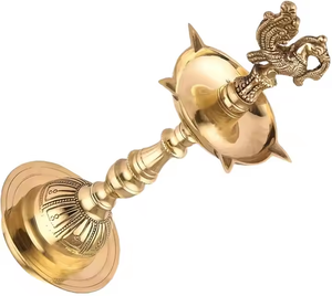 Grande lanterne traditionnelle en laiton Joti Diya pour Diwali Decor Lampe Akhand Diya pour la maison Temple Spiritual Lighting Pooja Decor Item - Product Image 2