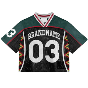 Vente en gros T-shirts de football boxy en maille surdimensionnée avec sublimation personnalisée Maillot de football de bonne qualité - Product Image 4