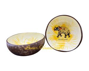 Gran oferta, juego de cuencos de coco lacados de marca artesanal de Vietnam, diseño moderno, colorido, buena elección, cáscaras de coco crudas, uso alimentario - Product Image 5