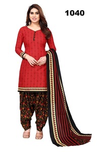 Nuevo 2023 Designer Party Wear Sexy Premium Quality Pure Cotton Kurti con pantalón y Dupatta con trabajo impreso Proveedor mundial - Product Image 6