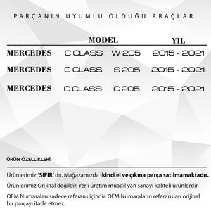 Couvre-barre de toit 2 pièces pour Mercedes Classe C W205, C205, S205 - Product Image 2