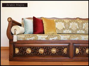 Diseño interior árabe Majlis, diseño clásico moderno, elegante conjunto de sala de estar, asientos de esquina de lujo, diseño que ahorra espacio - Product Image 3