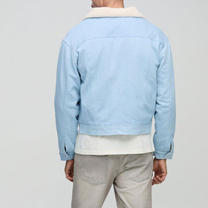 แจ็กเก็ตผ้าเดนิมสำหรับผู้ชายผ้าคอตตอนสำหรับ100% แห้งเร็วพิมพ์ลายสไตล์ไฮสตรีทพร้อมโลโก้ด้านหน้าผ้าแฟชั่น - Product Image 6