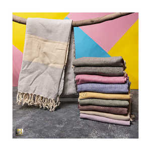 Fils vibrants Serviettes de plage turques légères Pli facile Texture lisse naturelle Séchage rapide Sable Preuve-Holiday Essential Wrap - Product Image 5