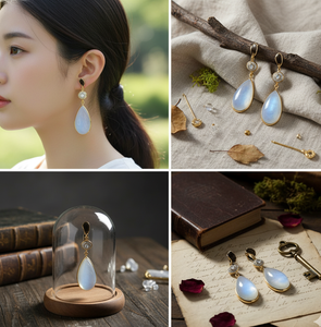 Boucles d'oreilles pendantes en argent sterling 925 plaqué or de haute qualité pour femmes et filles parfaites pour les mariages - Product Image 4