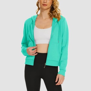 Sudaderas con capucha de las mujeres de cremallera completa de las mujeres logotipo personalizado de impresión de gran tamaño sexy sudaderas con capucha - Product Image 4