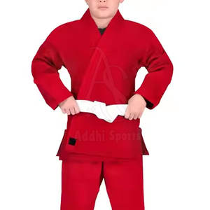 Conjunto de uniforme de Jiu-Jitsu de algodón duradero ligero para niños incluye cinturón para entrenamiento de artes marciales - Product Image 2