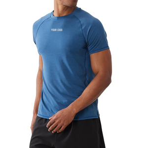 T-shirt de sport premium pour homme avec logo personnalisé, coupe performance, tissu respirant et extensible, idéal pour la gym, l'entraînement, la course et les activités sportives - Product Image 1