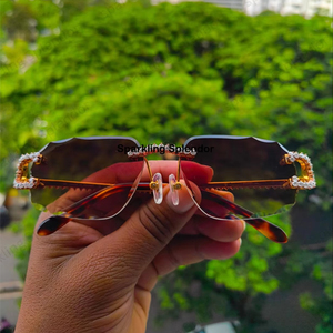 Lunettes de soleil photochromiques en moissanite VVS1 avec protection UV400, entièrement serties, vente en gros à prix réduit, nouvelle arrivée, style hip-hop pour hommes - Product Image 1