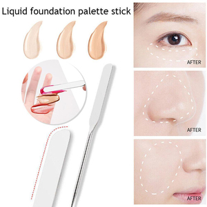 Espátula de un solo extremo de calidad superior, acabado pulido de acero inoxidable para belleza, mezcla Facial, maquillaje, artistas, herramientas de maquillaje, producto - Product Image 4