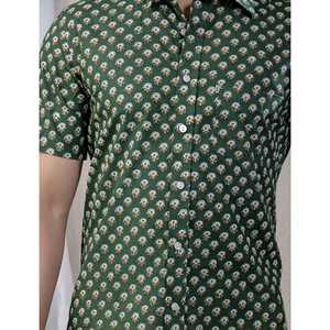 Chemise décontractée pour homme en coton imprimé à manches courtes, 100 % popeline respirante, taille XL - Fourniture ODM - Product Image 2