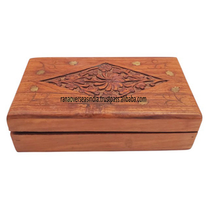 Antique Wooden <b>Keepsake</b> <b>Box</b> Classic Floral Design Handcrafted Premium Storage <b>Box</b> for Jewelry Trinkets Gift Presentation Brass - Product Image 1