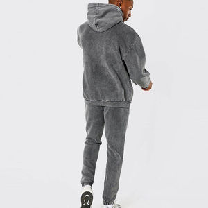 Conjunto Deportivo de Algodón Grueso, Estampado, Holgado, Transpirable, para Invierno, Sudadera con Capucha Personalizada para Hombre, Servicio OEM - Product Image 2