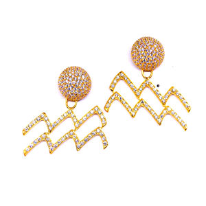 ชุดต่างหูเงินสเตอริ925สำหรับผู้หญิงชุดแต่งงานประดับด้วยพลอยบุษราคัมสีขาวชุบทองเวอร์มีลสไตล์คลาสสิก - Product Image 6