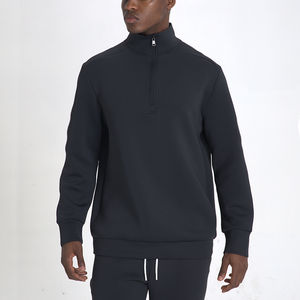 Qualité polaire quart Zip hommes sweat sweat pour hommes hiver chaud décontracté Streetwear coupe ample entraînement pull TopHD - Product Image 3