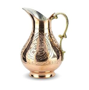 hammered design copper stylist <b>jug</b> pure handcrafted Ayurveda <b>water</b> storage healthy lifestyle daily kitchen dining decor - Product Image 2
