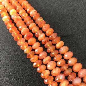 ลูกปัดคาร์เนเลียนทรงรอนเดลล์ธรรมชาติ 100% รับรองโดย IGI ขนาด 7 มม.-9.5 มม. เกรด AA สีส้มไฟ วิวาซ เจมส์ ลูกปัดหลวมสำหรับทำเครื่องประดับแบบชัยปุระ - Product Image 3