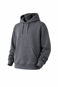 Sudadera con Capucha Personalizada en Color Gris Carbón |   Sudadera con Capucha de Felpa de Algodón y Poliéster |   Sudadera con Capucha Unisex OEM ODM - Product Image 3