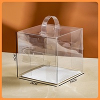 Vente en gros Mini boîtes de cuisson carrées en plastique transparentes de luxe 15X15X15 Récipients alimentaires jetables personnalisés pour gâteaux et cadeaux