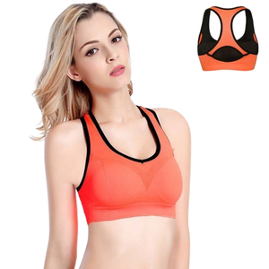 Soutien-gorge de sport pour femme de haute qualité, respirant, à séchage rapide, simple, à maintien élevé, en Spandex/Nylon, couleur unie, personnalisable par transfert thermique - Product Image 6