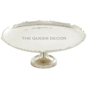 Soporte de pastel de metal de aluminio hecho a mano con pulido brillante de lujo Ideal para regalos de boda y exhibiciones de pasteles elegantes - Product Image 2