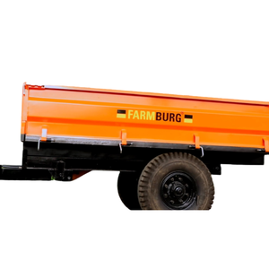 Precio de fábrica al por mayor Remolque agrícola de 10 toneladas con dos ejes Dirección Basculante trasero Mecánico Romper Tractor agrícola Cultivo de labranza - Product Image 1