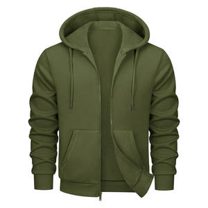 Custom Fit Mens Zip Hoodies With Logo Embroidery Printing And <b>Personalized</b> Tag Label Options For Sports Or Street Style - Product Image 1